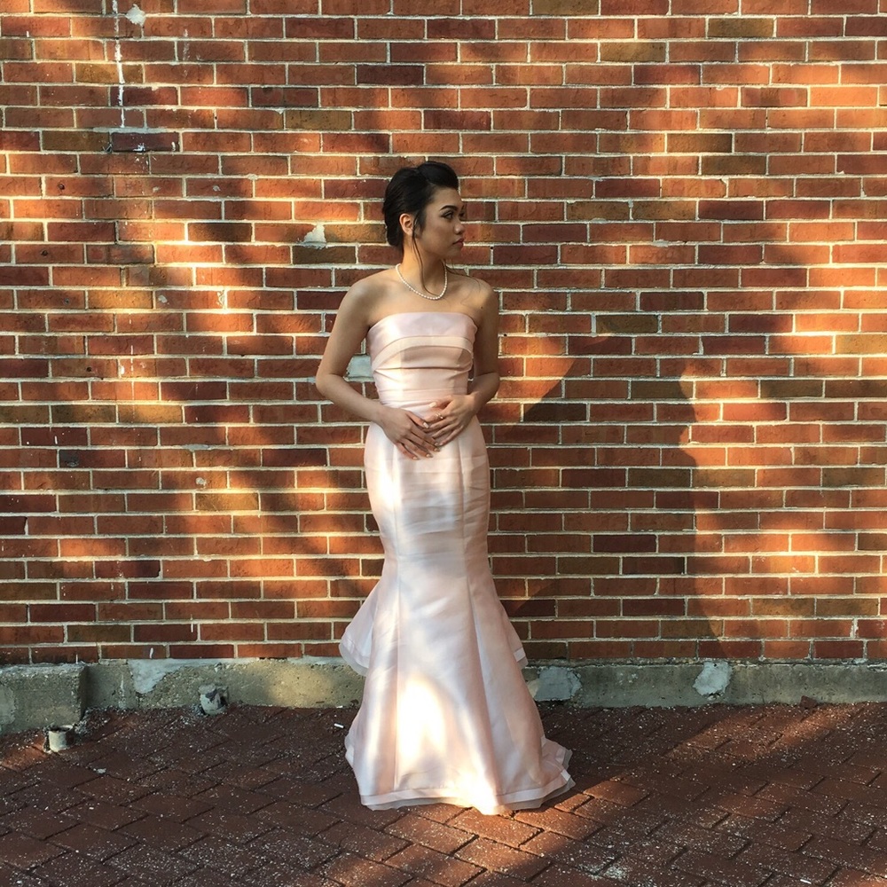 Satin Pink Prom Dress